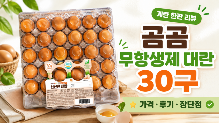 곰곰 무항생제 신선한 대란 30구 가격 후기 장단점 총정리